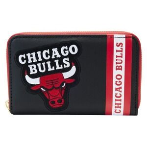 Loungefly NBA Chicago Bull Patch Icons Zip Around Wallet
